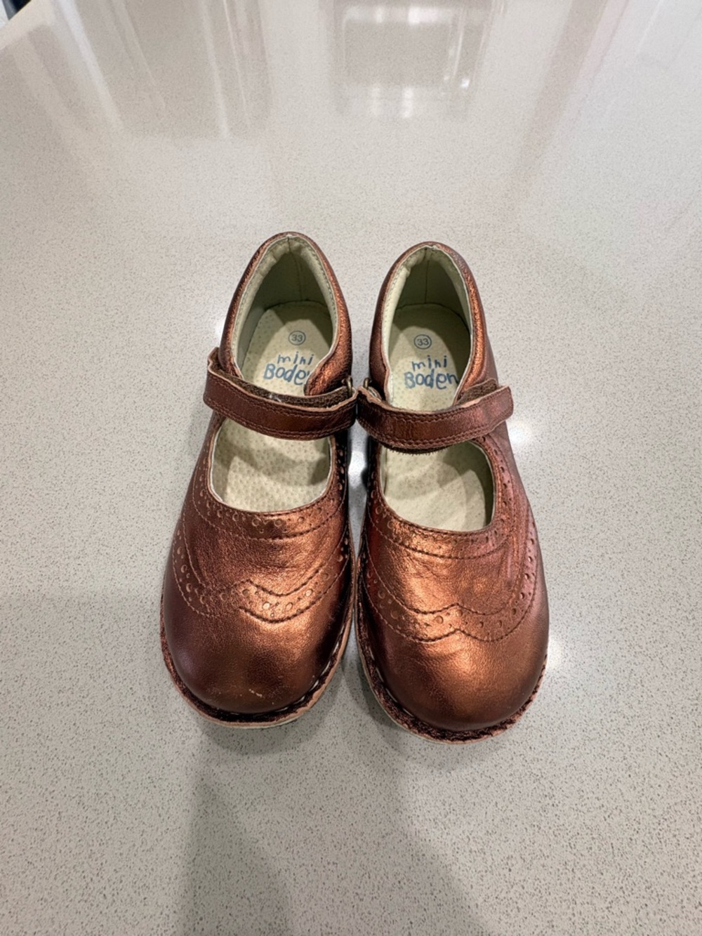 ** Mini Boden ** Copper colored Mary Janes Size 33